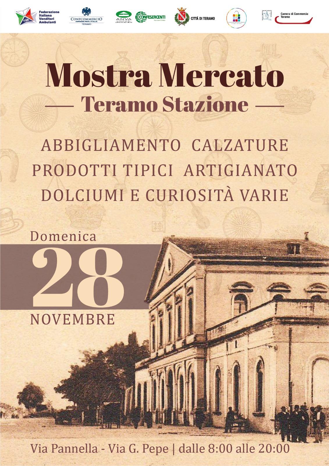 Domenica 28 Novembre,  la Mostra Mercato Teramo Stazione