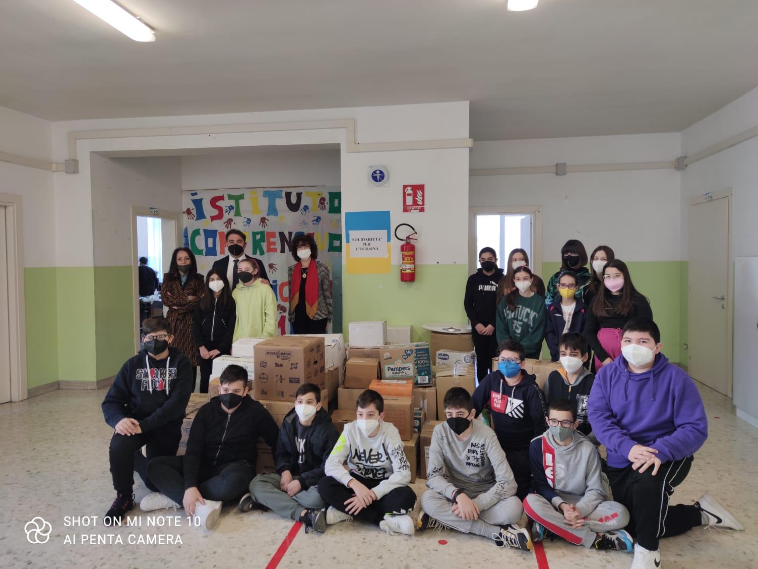 Il sindaco ringrazia gli studenti di San Nicolò per la solidarietà all'Ucraina