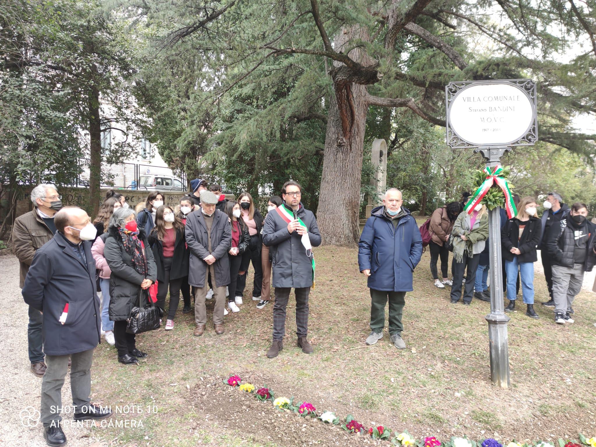 Alla Villa Comunale l'omaggio a Stefano Bandini