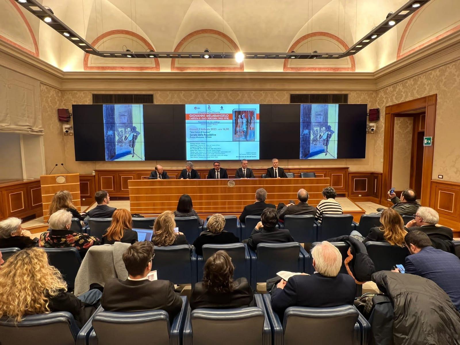 Al Senato la presentazione del catalogo della Mostra  di Giovanni Melarangelo