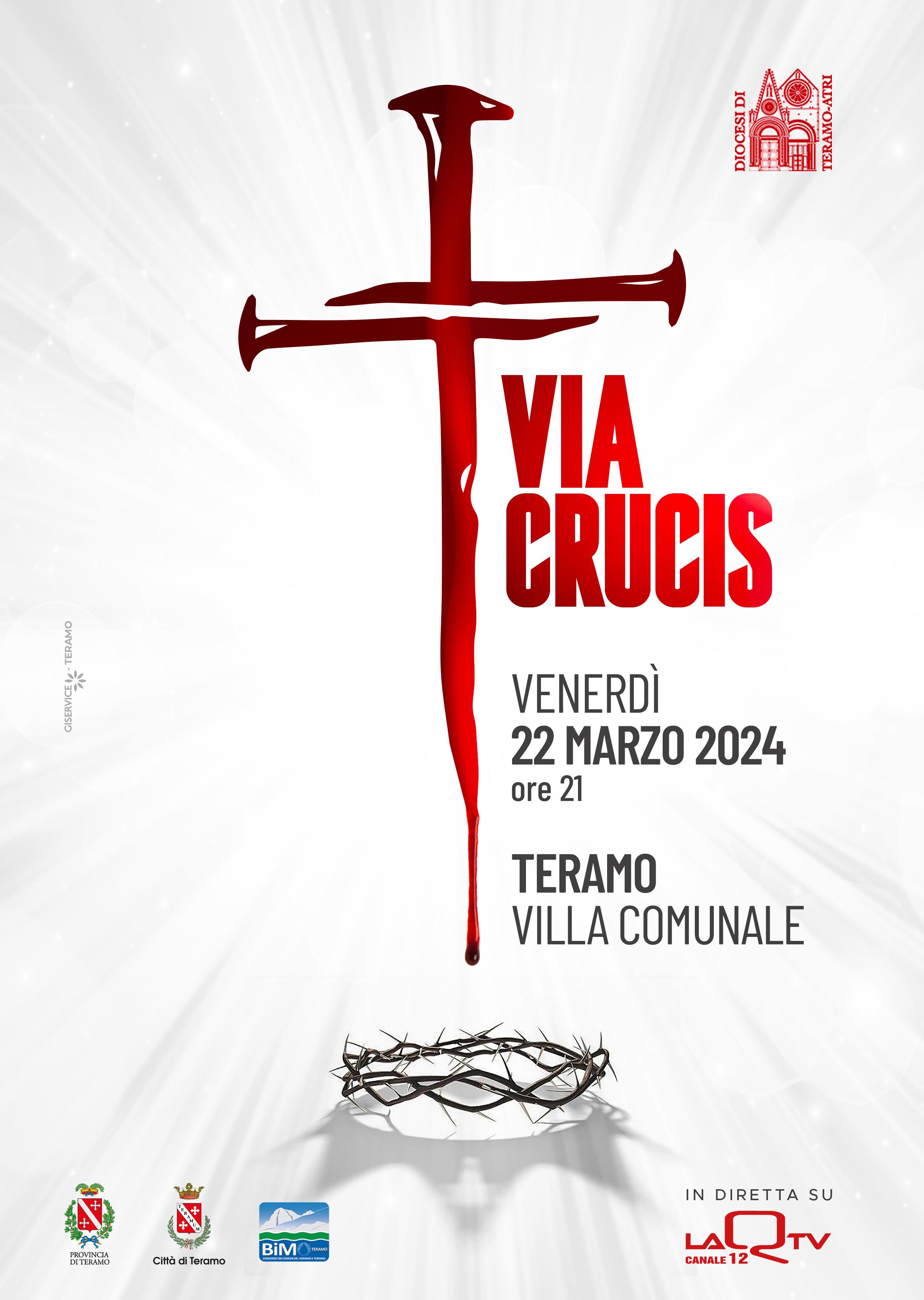 La Via Crucis nella Villa Comunale di Teramo