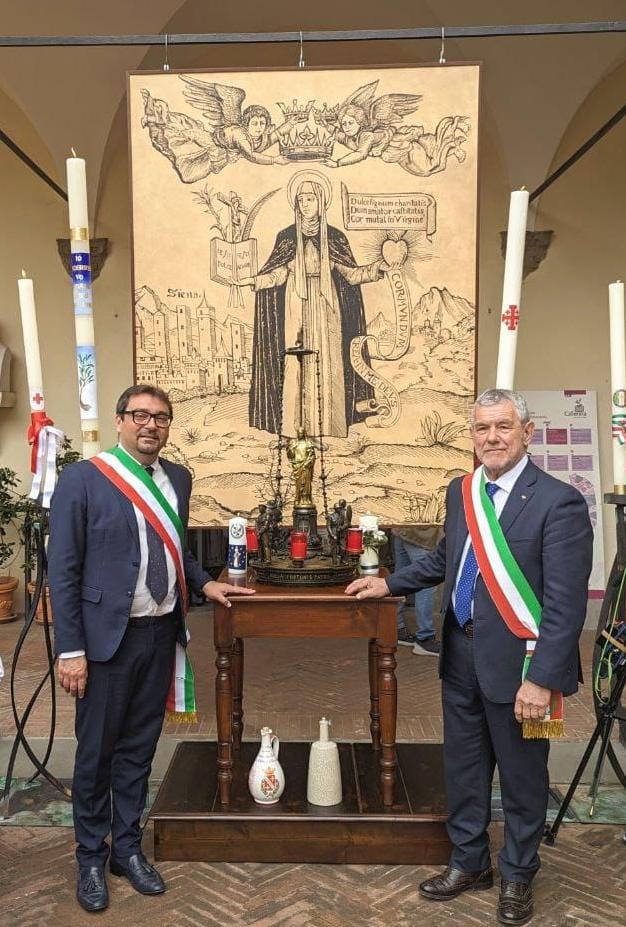 Celebrazioni di Santa Caterina a Siena, il Sindaco D'Alberto offre l'olio per la lampada votiva