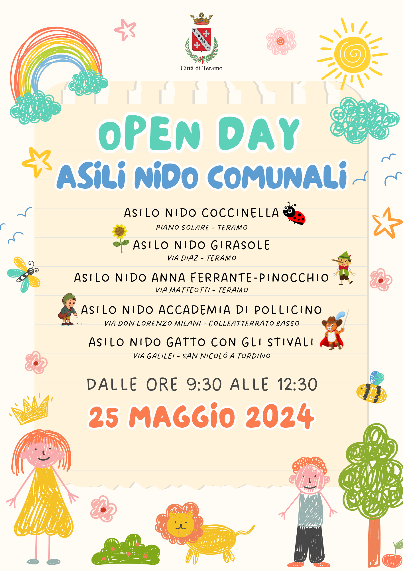 Asili comunali: open day il  25 maggio