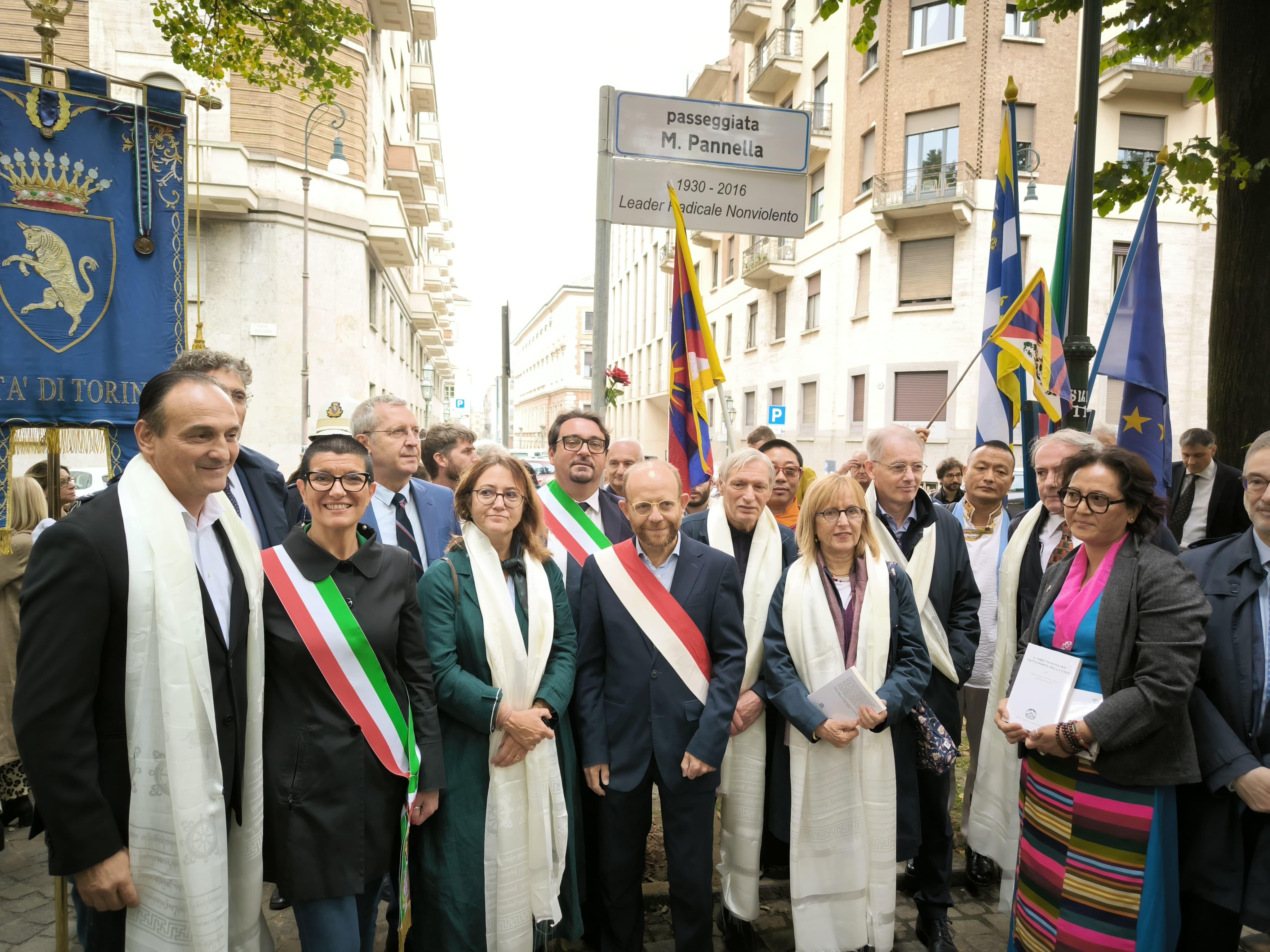 Il Comune  a Torino per l’intitolazione della passeggiata di corso Siccardi a Marco Pannella