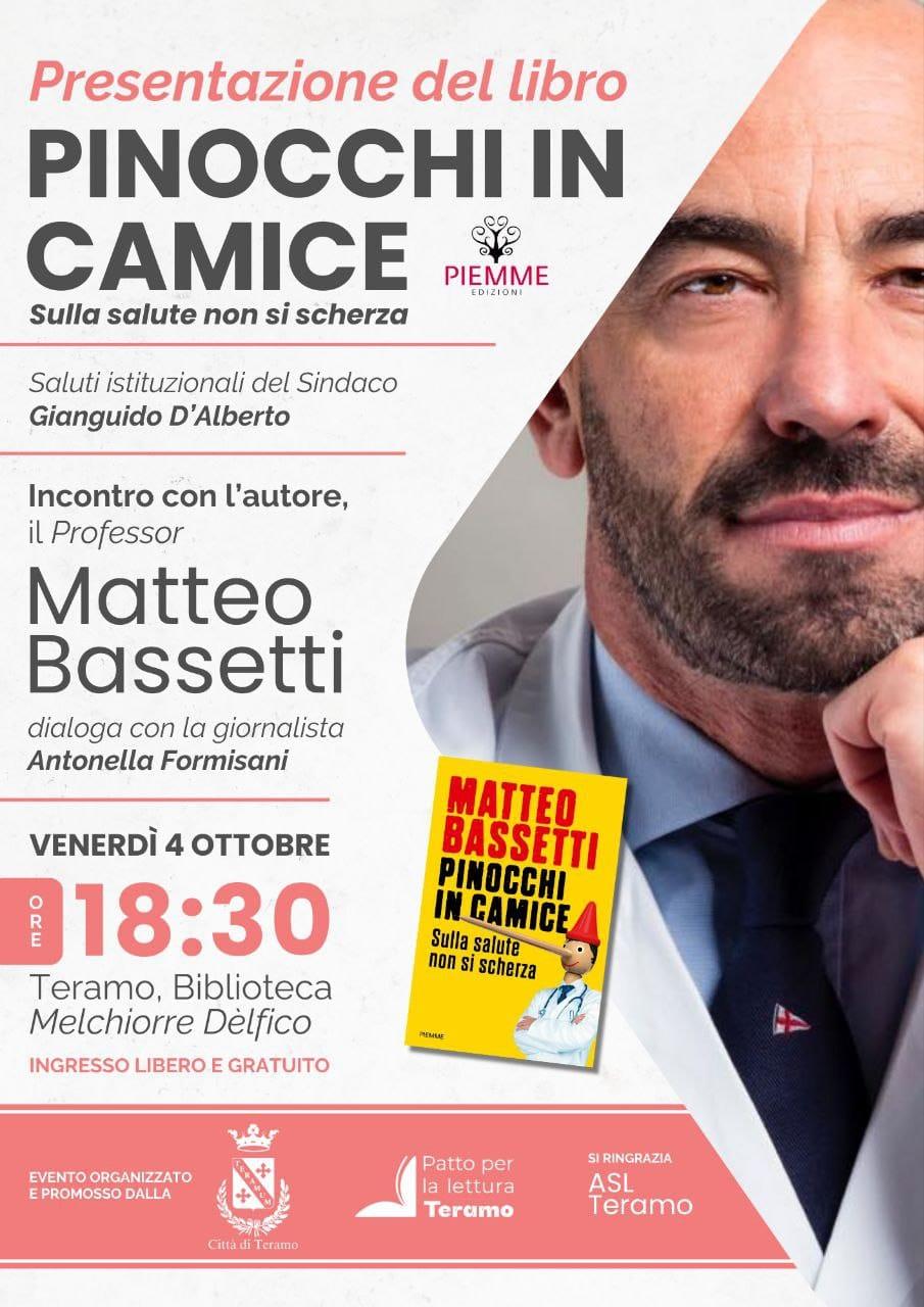 Il 4 ottobre incontro con l’infettivologo Matteo Bassetti